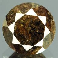 1.5Ct Натуральный коричневый бриллиант 6.8мм с Сертификатом IGR (Blackish Brown)