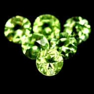 0.04Ct НАТУРАЛЬНЫЙ ПЕРИДОТ (ХРИЗОЛИТ) 2мм круглый -Цена за 1шт