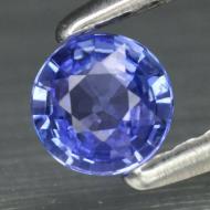 0.25Ct Натуральный голубой Цейлонский сапфир класса АА++ 3.8мм круг (Видео)