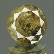 0.84Ct Натуральний сіро-коричневий діамант 5.8мм з Сертифікатом IGR (Dark Grey) 