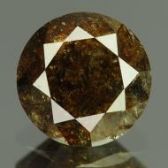 0.97Ct Натуральний сіро-коричневий діамант 6.3мм з Сертифікатом IGR (Dark Grey) 