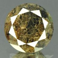 0.68Ct Натуральний коричневий діамант 5.3мм з Сертифікатом IGR (Brownish Black)