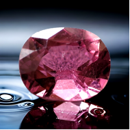 0.93CT Натуральный розовый турмалин рубеллит 6.7*5.6мм (овал) Видео