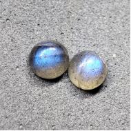 Пара натуральных лабрадоритов (лабрадориты) 5мм 1.2Ct