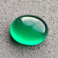 2.6Ct Натуральний зелений Онікс овал 9.9*7.8мм кабошон