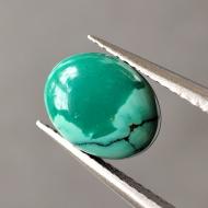 2.67Ct Натуральна Бірюза 10*8мм (не пресована), овал кабошон 
