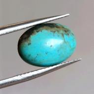 3.7Ct Натуральная Бирюза 14*10мм овал кабошон (не прессованная) 