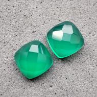 4.7Ct Пара Натуральных зеленых ониксов 8мм 