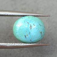 3.9Ct Натуральная Бирюза 11.2*9.5мм овал кабошон (не прессованная) 