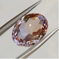 6.7Ct Натуральный Аметрин 14.3*10.8мм овал (Боливия)