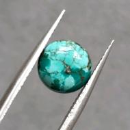 2.6Ct Натуральна Бірюза 9мм (не пресована), круг кабошон 