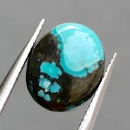 3.9Ct Натуральная голубая Бирюза 12*10мм овал (не прессованная) 
