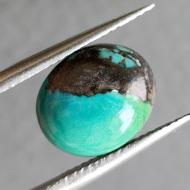 5.55Ct Натуральная Бирюза 12*10мм овал кабошон (не прессованная) 