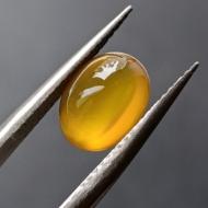 2.49Ct Натуральный жёлтый халцедон кабошон 10*8мм овал 