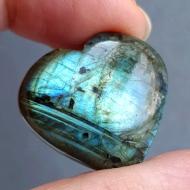 27.4Ct Натуральный лабрадорит (лабрадор) сердце 23.8*22.5мм 