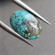 4.3Ct Натуральная Бирюза 14*10мм овал кабошон (не прессованная) 