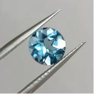 2.3Ct Натуральний Intense Sky blue Топаз 8мм круг 
