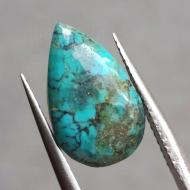 4.1Ct Натуральная Аризонская Бирюза 16*10мм груша (не прессованная) 