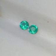 0.21Ct Смарагди натуральні пара Класу АА++ 3мм круг 