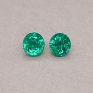 0.22Ct Смарагди натуральні пара Класу ААА++ 3мм круг 