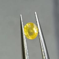 0.32Ct Натуральний Жовтий Сапфір 4.7*3.8мм овал Відео 
