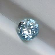 2.52Ct Натуральный Sky blue Топаз 8мм круг (Видео)