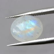4.75Ct Необработанный радужный лунный камень (Адуляр) овал кабошон 12*10мм 
