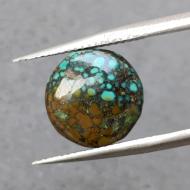 4.97Ct Натуральна Бірюза 11.7мм (не пресована), круг кабошон 