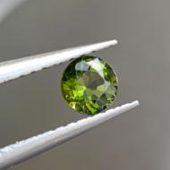 0.35CT Натуральный ярко-зеленый турмалин 4.3мм (круг) Видео