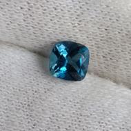 0.72Ct Натуральний Лондон топаз 5мм кушон (Відео)