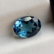 1.4Ct Натуральный London blue топаз 8*6мм овал видео
