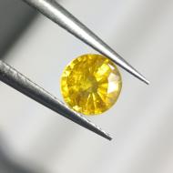 1Ct Натуральний Жовтий сапфір 5.87мм круг 