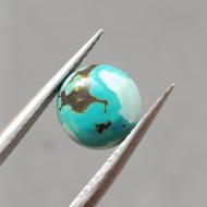 2.22Ct Натуральна Бірюза 9мм (не пресована), круг кабошон 