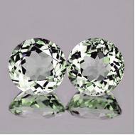 2.37Ct Пара зеленых аметистов (празеолитов) 7.1мм