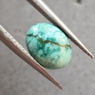 2.5Ct Натуральна Бірюза 10*8мм (не пресована), овал кабошон 