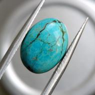 3.6Ct Натуральная голубая Бирюза 14*10мм овал (не прессованная) 