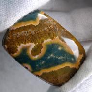 39Ct Натуральная зеленая Яшма ( Индонезия) 33.8*22.6мм