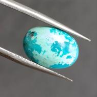 4.1Ct Натуральная голубая Бирюза 14.2*10мм овал (не прессованная) 
