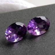 4.3Ct Натуральные Аметисты пара 9*7мм овал