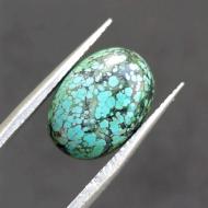 4Ct Натуральная Бирюза 14*10.2мм овал (не прессованная) 