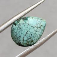 6.18Ct Натуральна Тібетська Бірюза 13.6*10.4мм (не пресована), груша кабошон 