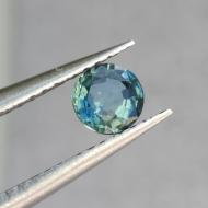 0.41Ct Натуральный полихромный необлагороженный сапфир 4.62мм Видео Сертификат 