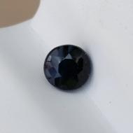 1.05Ct Натуральный черный сапфир 6мм круг (Видео)