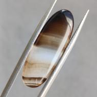 11.1Ct Натуральний коричневий смугастий Агат 29*10мм кабошон