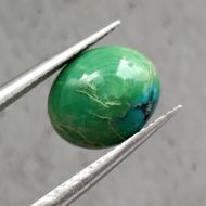 2.3Ct Натуральная зеленая Бирюза 11.2*9.2мм овал (не прессованная) 