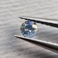 0.17Ct Натуральний світло-блакитний сапфір 3мм (круг) Відео