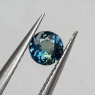 0.42Ct Натуральный полихромный необлагороженный сапфир 4.6мм Видео Сертификат 
