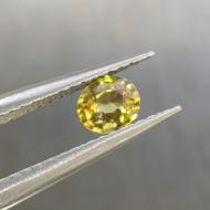 0.4Ct Натуральный Желтый полихромный Сапфир 4.7*4.1мм овал Видео 