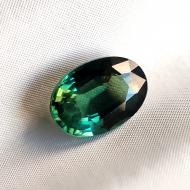 0.64Ct Натуральний зелений сапфір 6*4.3мм (овал) Відео