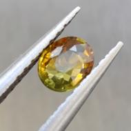 0.41Ct Натуральний Жовтий поліхромний Сапфір 4.8*3.9мм овал Відео 